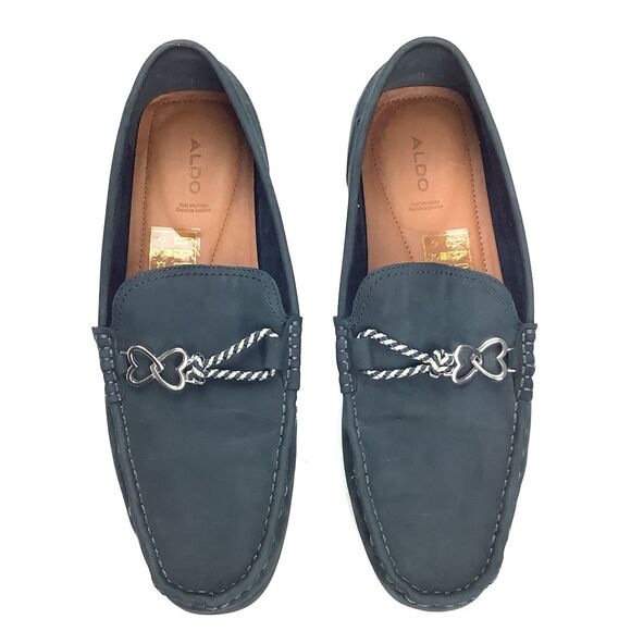 ALDO Lazuri Driving Moccasins Slip On Loafer Shoes Men\'s US 10.5 Blue Leather main image 9